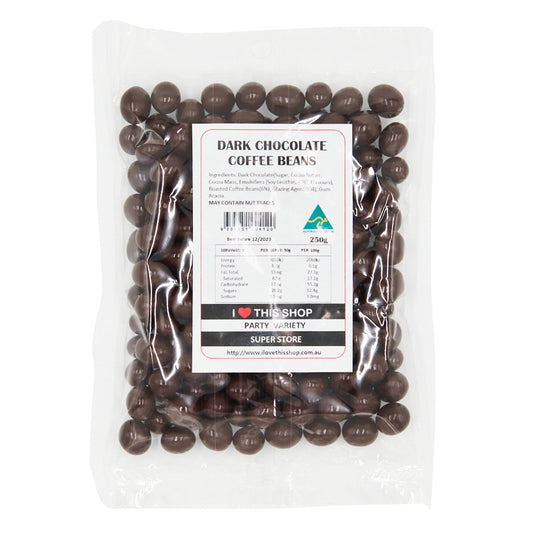 Dark Chocolate Coffee Beans 250g