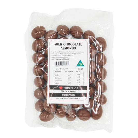 Milk Chocolate Almonds 250g