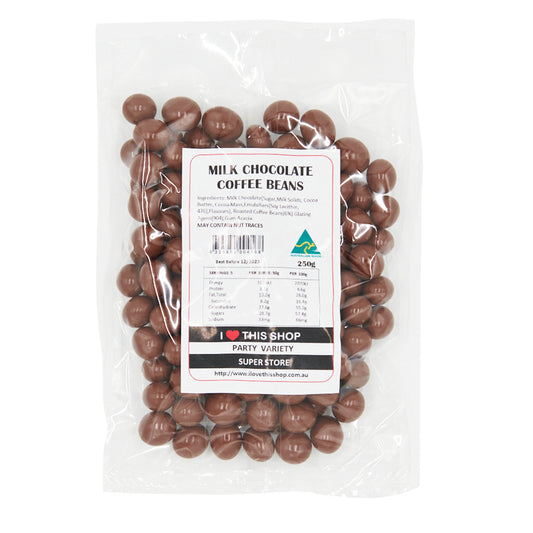 Milk Chocolate Coffee Beans 250g