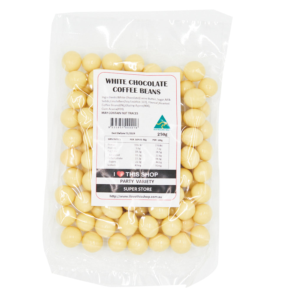 White Chocolate Coffee Beans 250g