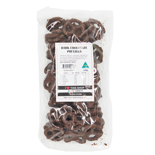 Dark Chocolate Pretzels 250g