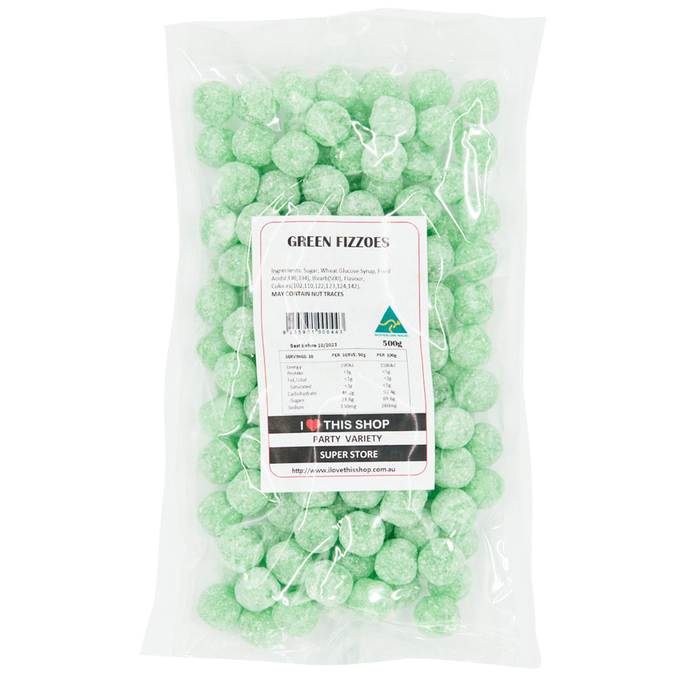 Lagoon Green Fizzoes 500g