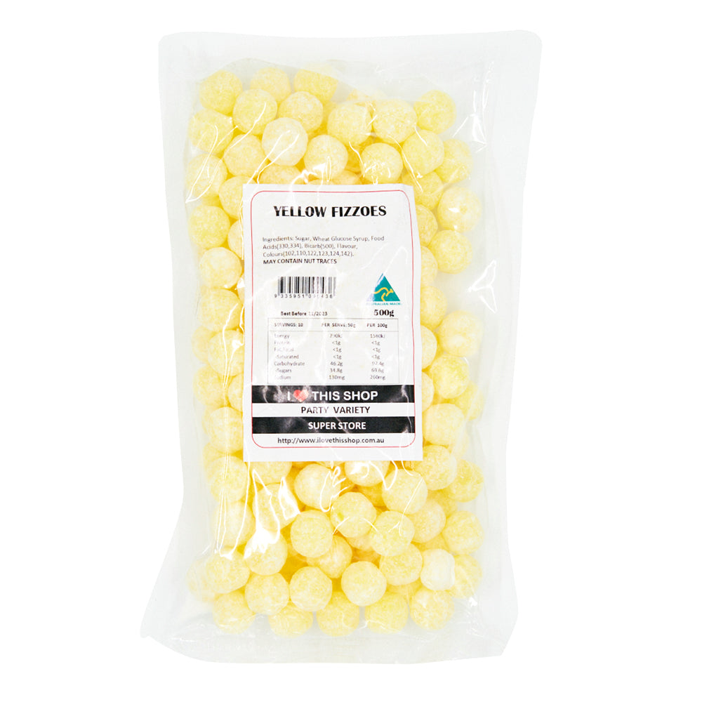 Lagoon Yellow Fizzoes 500g