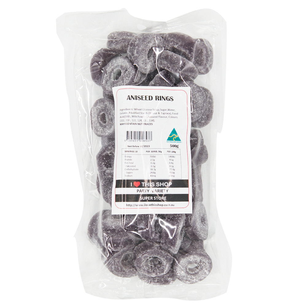 Aniseed Rings 500g