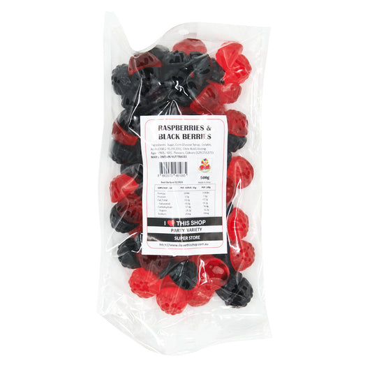 Trolli Raspberries & Black Berries 500g