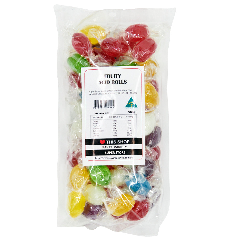 Fruity Acid Rolls 500g