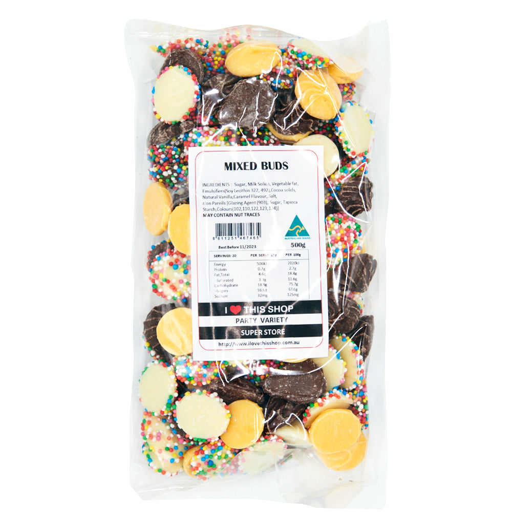 Choc Mixed Buds 500g