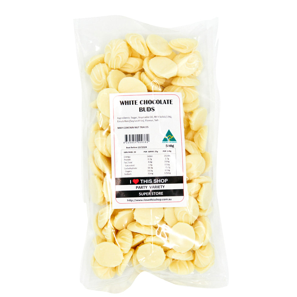 White Chocolate Buds 500g