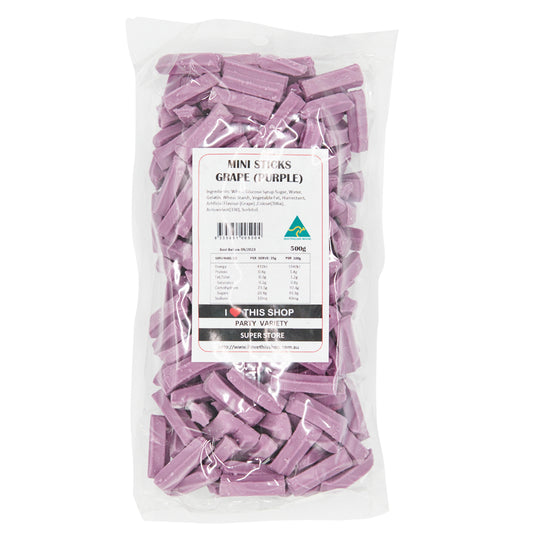 Grape Mini Fruit Sticks 500g