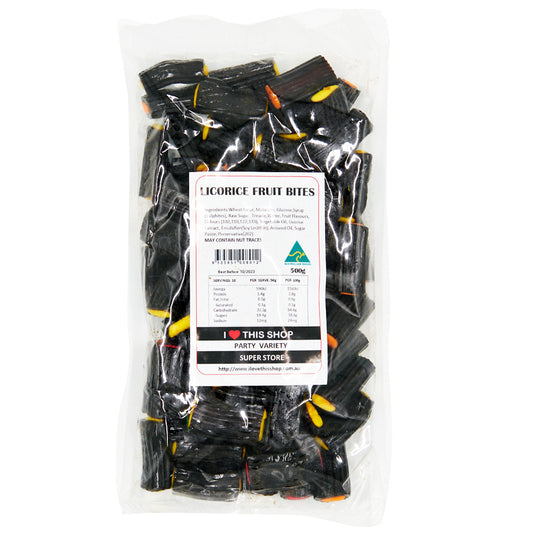 Licorice Fruit Bites 500g