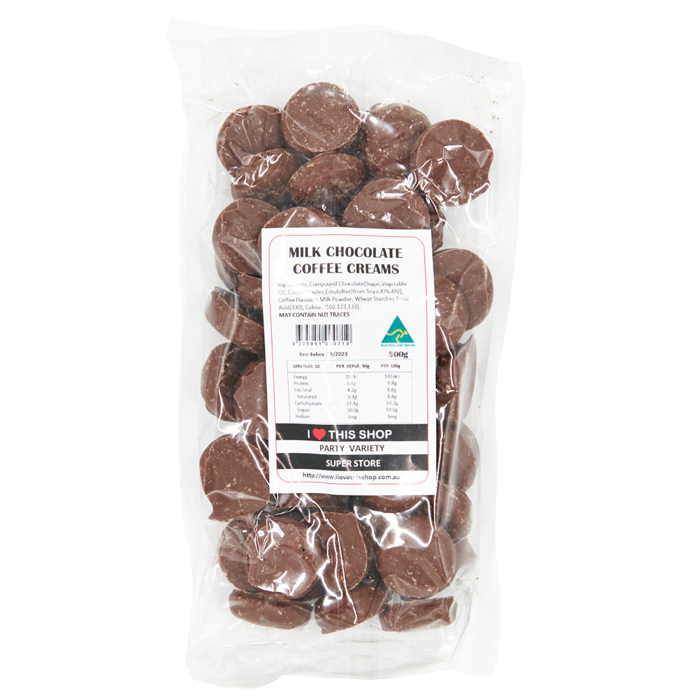 Milk Chocolate Coffee Creams 500g