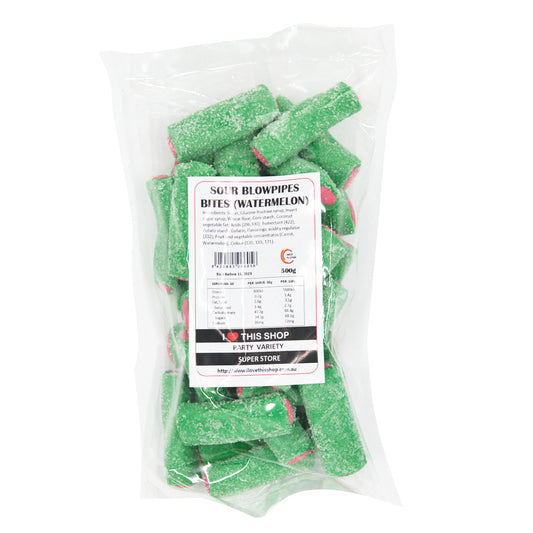 Sour Blowpipes Bites Watermelon 500g