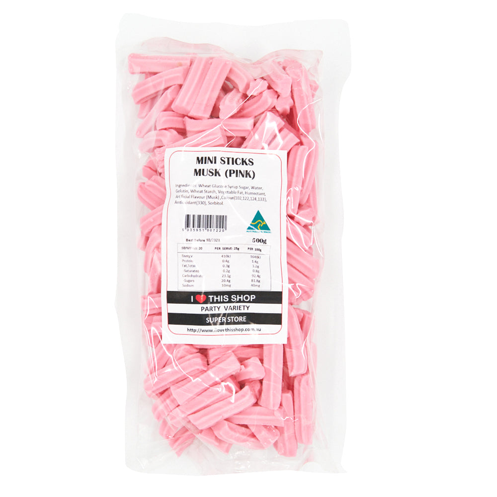 Mini Musk Sticks 500g