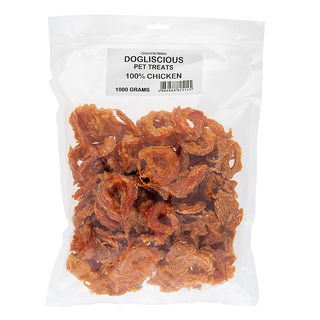 Doglisious Chicken Jerky Rings 1kg