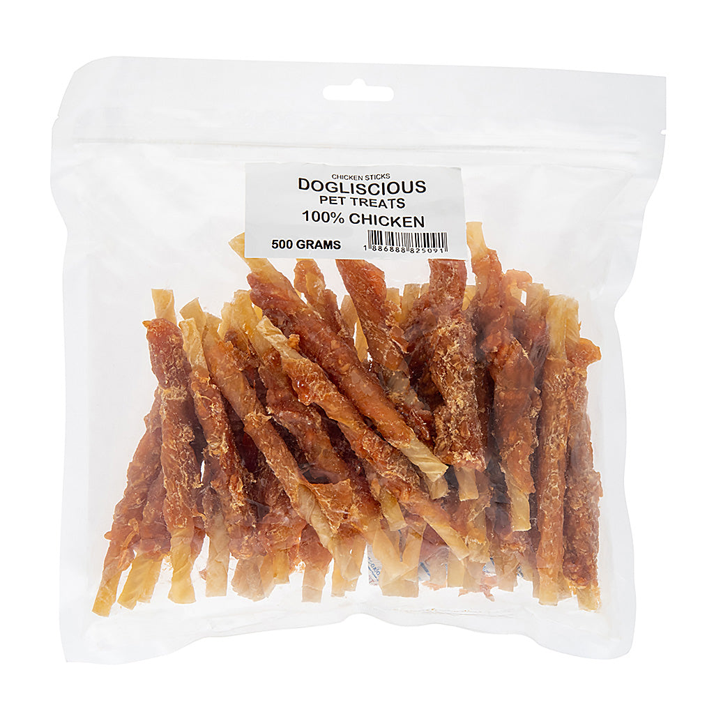 Doglisious Chicken Jerky Sticks 500g