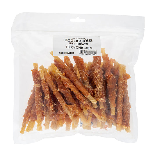 Doglisious Chicken Jerky Sticks 500g