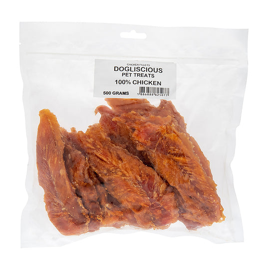 Doglisious Chicken Jerky Fillets 500g