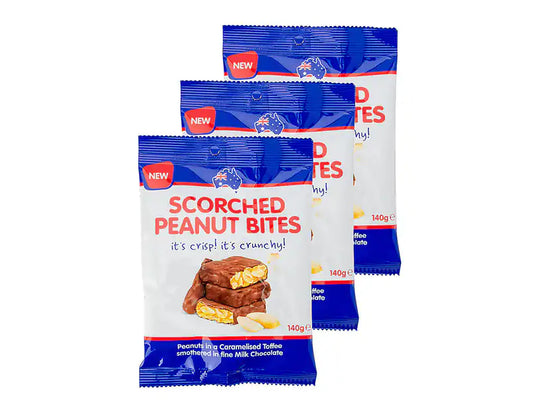 SCORCHED PEANUT BITES 140g x 3